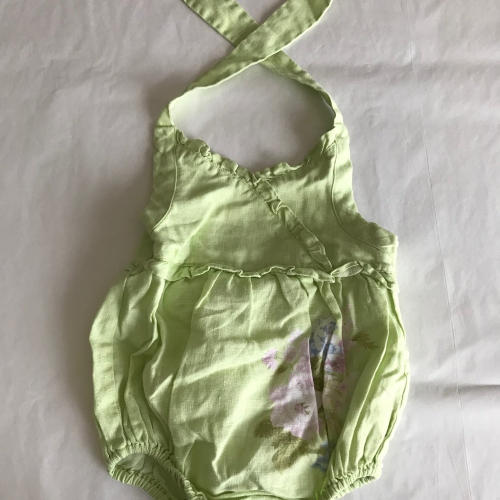 Janie and Jack linen halter romper